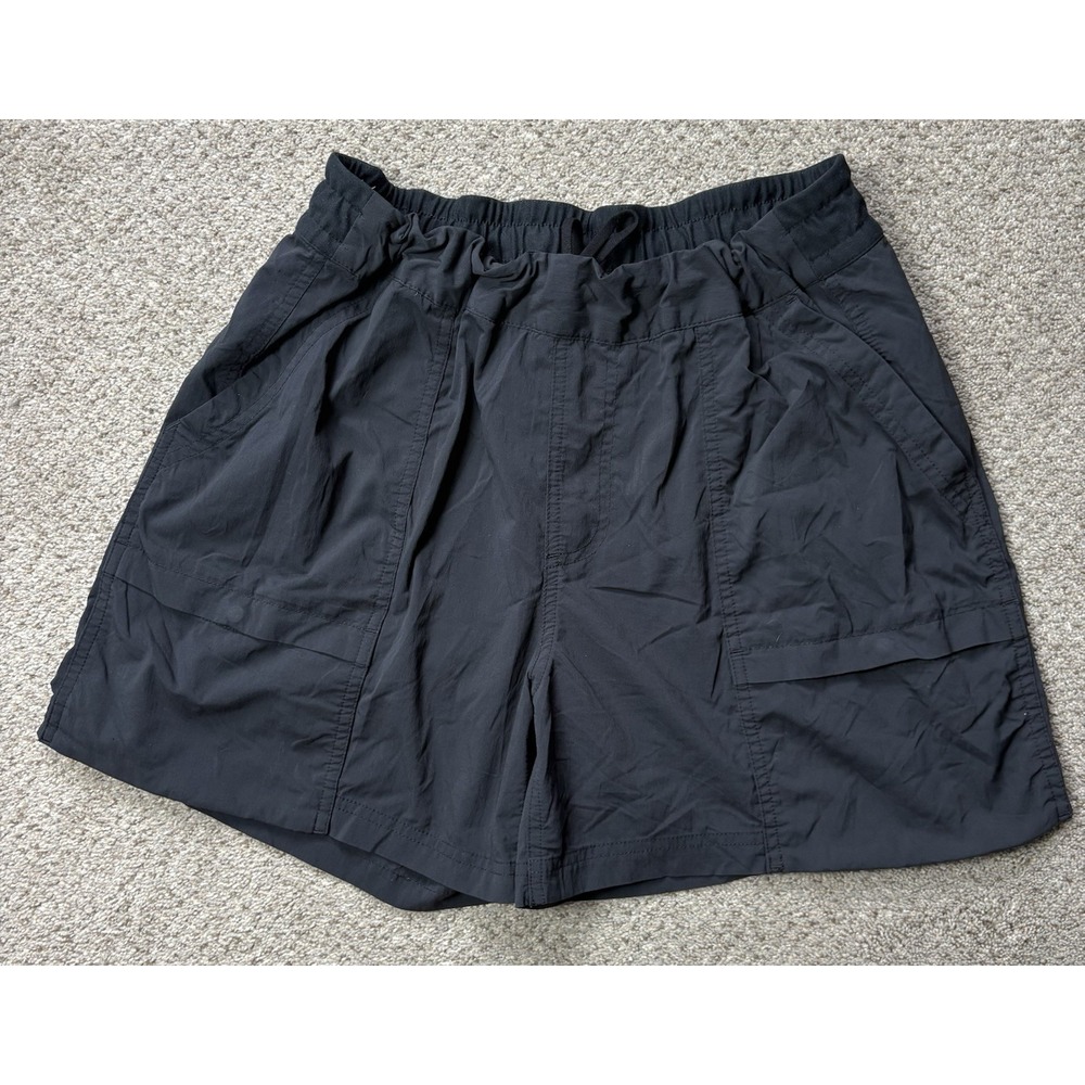 REI Co-op Trail Shorts Womens Medium Black Hiking Outdoor Elastic Waist